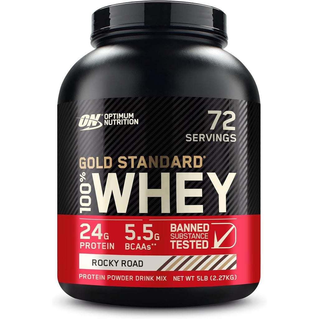 Buy now Optimum Nutrition Gold Standard 100% Whey Protein Powder, Banana Cream, 5 Pound (Packaging May Vary) at indiglob india