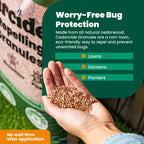 Cedarcide Original Cedar Granules – Cedar Chips for Home & Garden | Repels Ants, Aphids, Spiders, Mosquitos | Smells Great & Easy to Use | 1 Bag (8 lbs)
