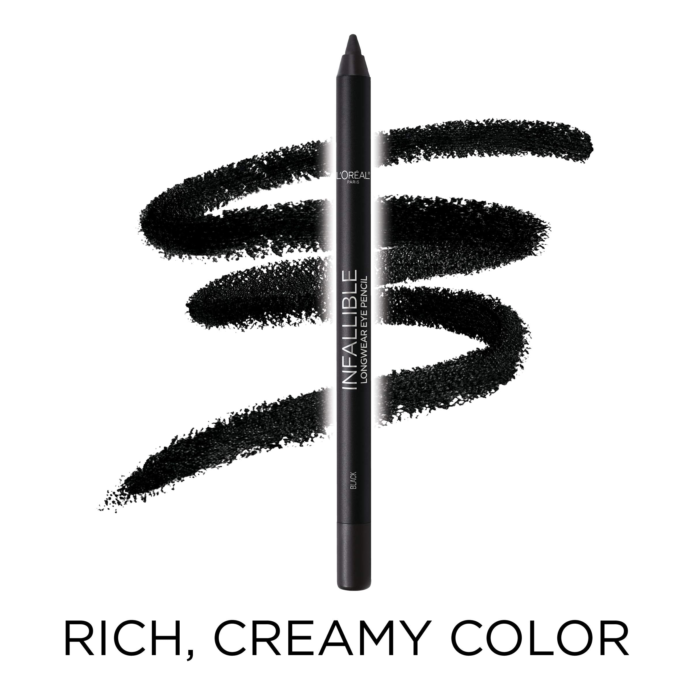 Buy now L'Oreal Paris Makeup Infallible Pro-Last Pencil Eyeliner, Waterproof and Smudge-Resistant, Glides on Easily to Create any Look, Black, 0.042 oz., 1 Count at indiglob india