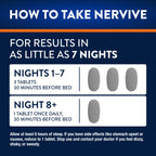 Nervive Nerve Relief PM, Occasional Nerve Discomfort II, Sleep Aid, Starts Working in 7 Days, Stabbing, Burning, Alpha Lipoic Acid, Melatonin, B Vitamins, Turmeric, Ginger, Nervive Supplement, 30 ct