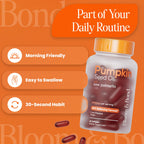 Bloom & Bond® Pumpkin Seed Oil with Saw Palmetto for Women [2000mg per Serving] - Cold-Pressed Organic Softgels for Healthy Hair & Scalp - Supports Fuller-Looking Hair - Plant-Based Supplement