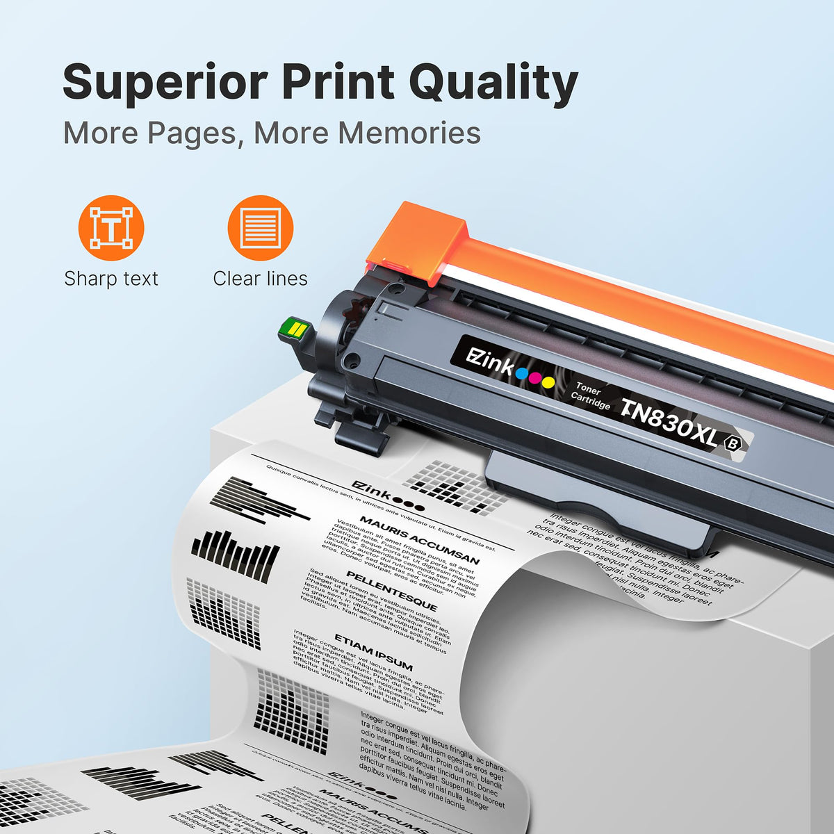 E-Z Ink TN830XL TN830 Compatible Replacement for Brother HL-L2460DW L2640DW