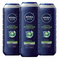Buy now NIVEA MEN Maximum Hydration Body Wash for Dry Skin, Aloe Vera Enriched, 3-in-1 Moisturizing Body Wash, Face and Hair, Paraben Free, Vegan Formula, 16.9 Fl Oz Bottle, Pack of 3 16.9 Fl Oz (Pack of 3) at indiglob india