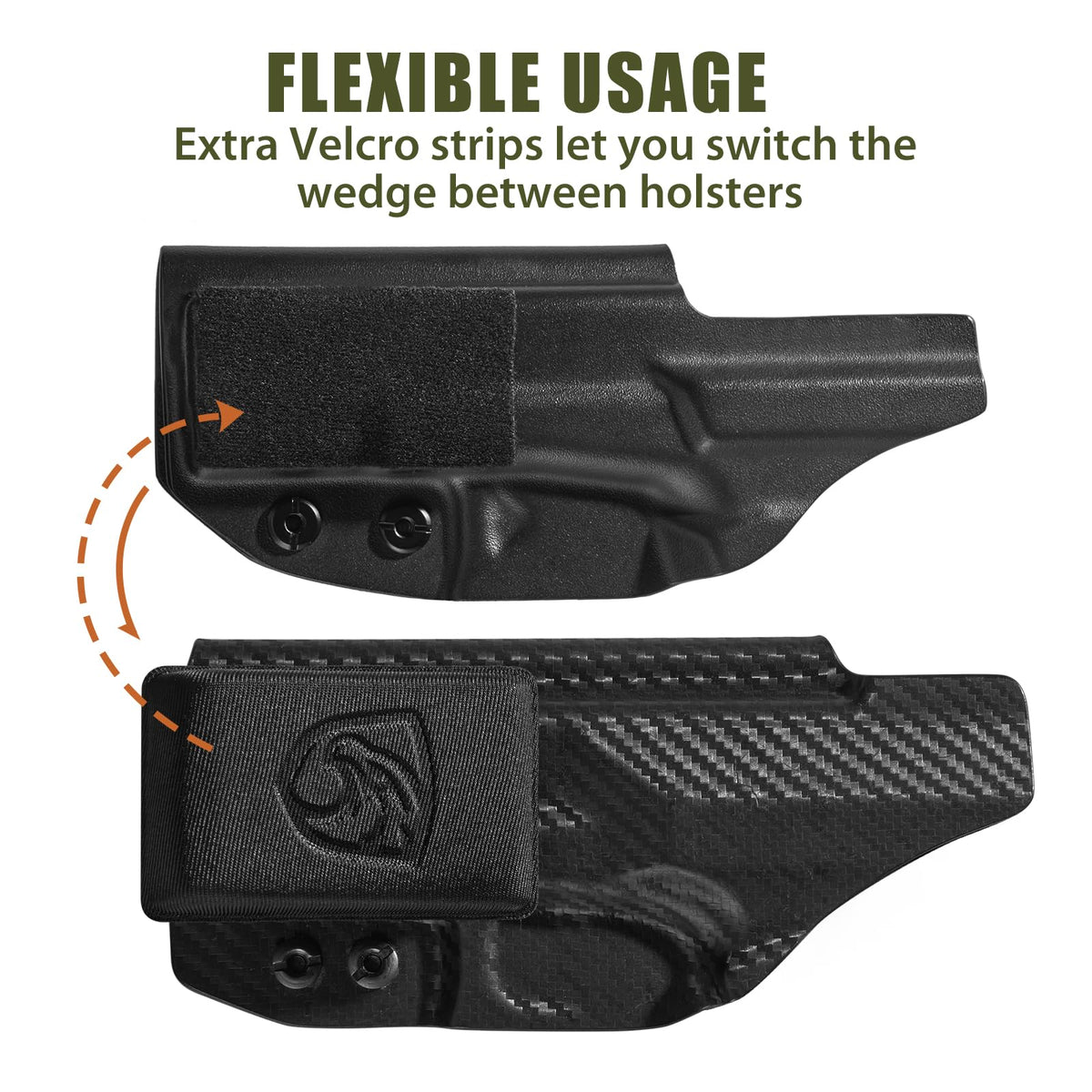 MUNALO Holster Wedge Kit, Universal IWB Holster Pad, Appendix Carry, 2 Pack