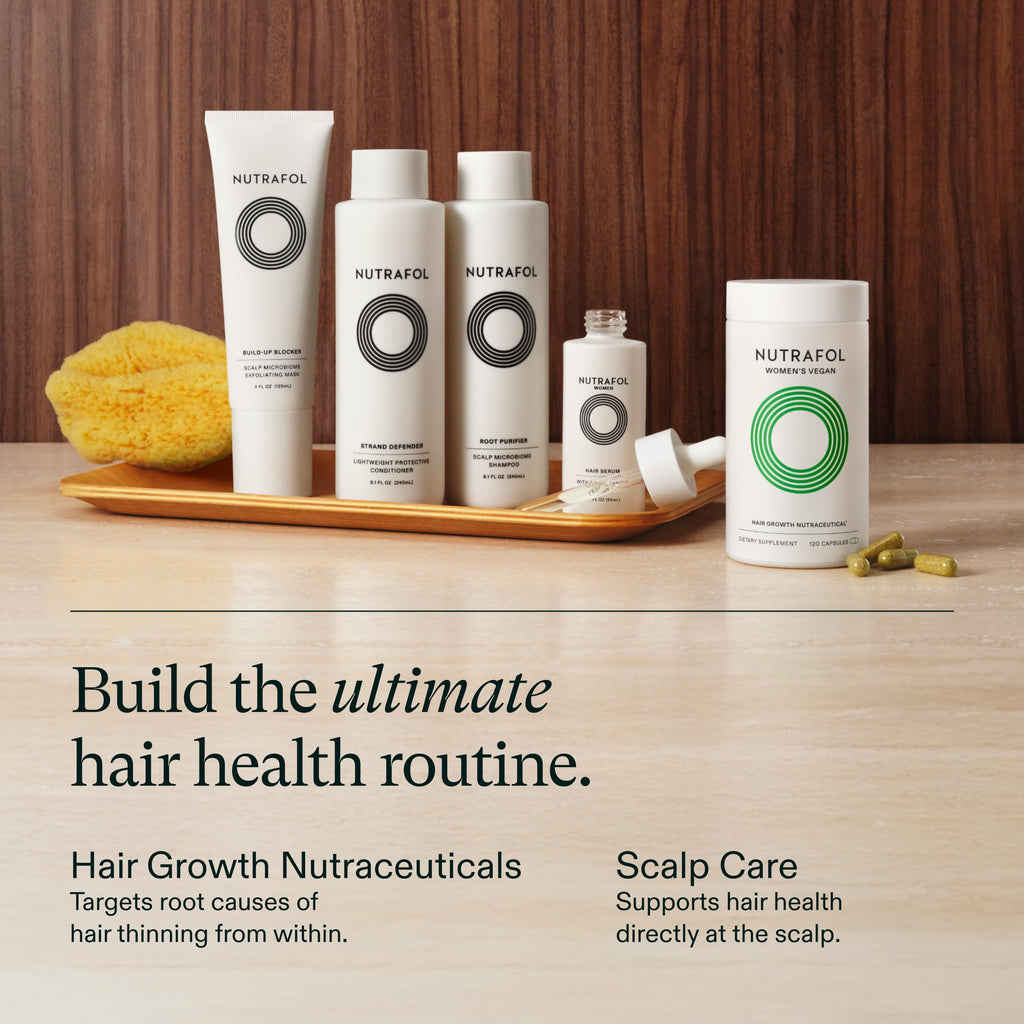 Nutrafol Women's Hair Serum, Supports Visibly Thicker and Stronger Hair, Vegan, Lightweight and Fast-Absorbing.