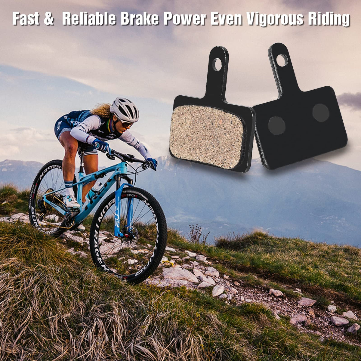 4 Pairs Bike Brake Pads,Bicycle Brake Pads with Installation Tools