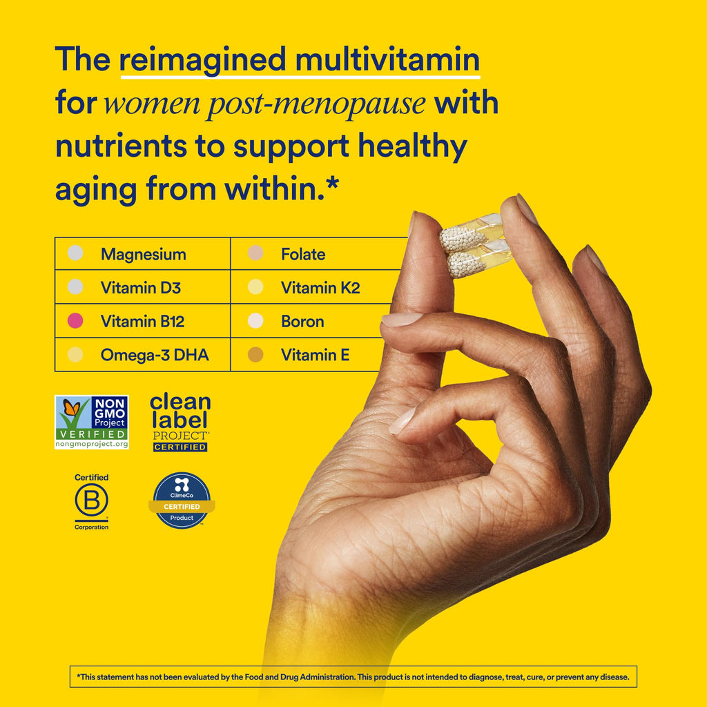 Ritual Women's 50+ Multivitamin - 60 Capsules - 30 Servings | Key Essential Vitamins and Minerals to Support Menopause, Energy, Heart, Bone, Brain Health* - Folate, DHA - Vegan - Mint