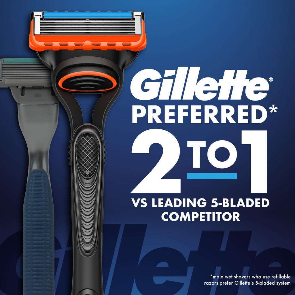 Gillette Fusion5 Razor for Men, Handle + 1 Razor Blade Refill
