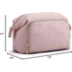 Buy now BAGSMART Travel Makeup Bag, Cosmetic Bag Make Up Organizer Case,Large Wide-open Pouch for Women Purse for Toiletries Accessories Brushes at indiglob india