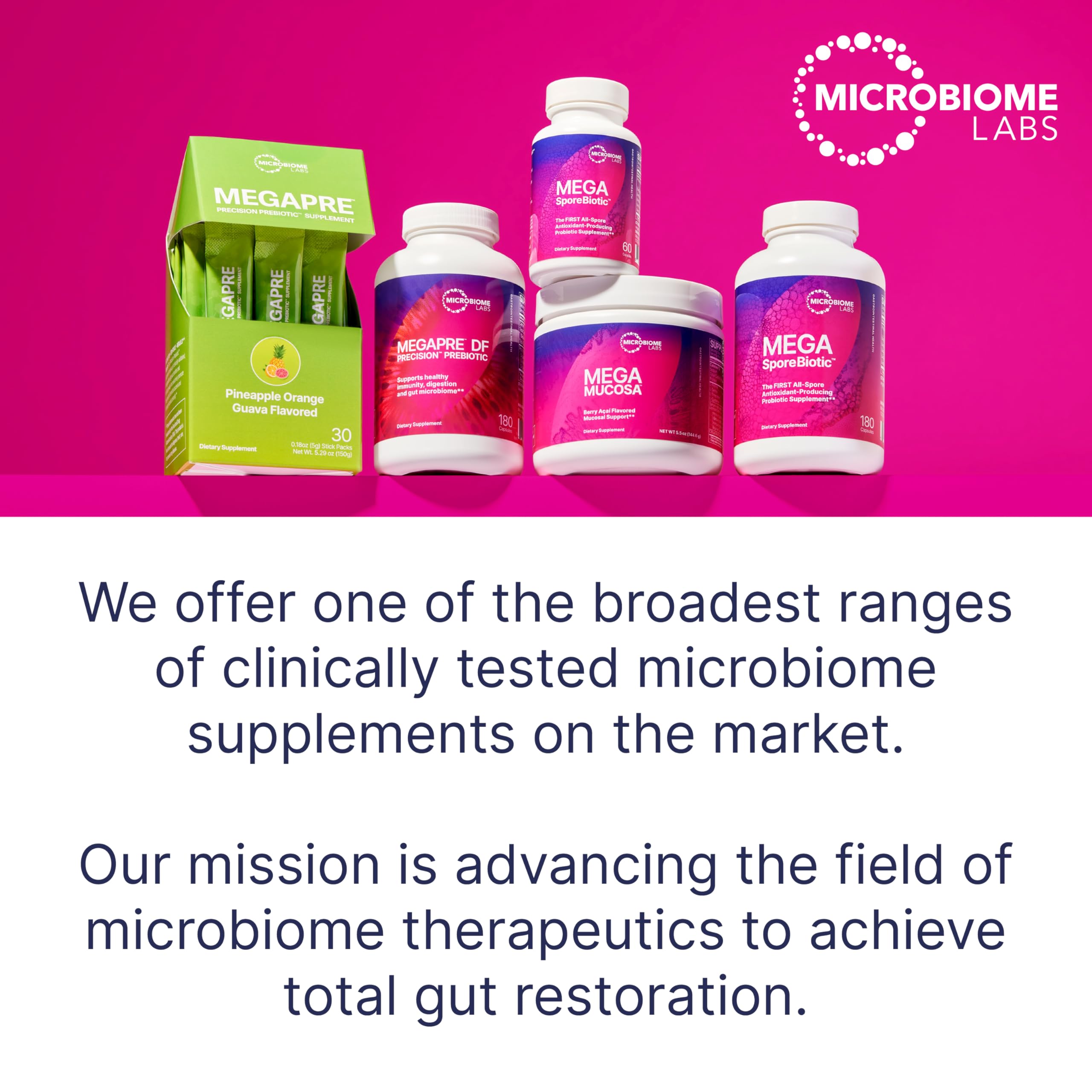 Microbiome Labs Mega SporeBiotic Daily Probiotic for Women + Men, 180 Ct