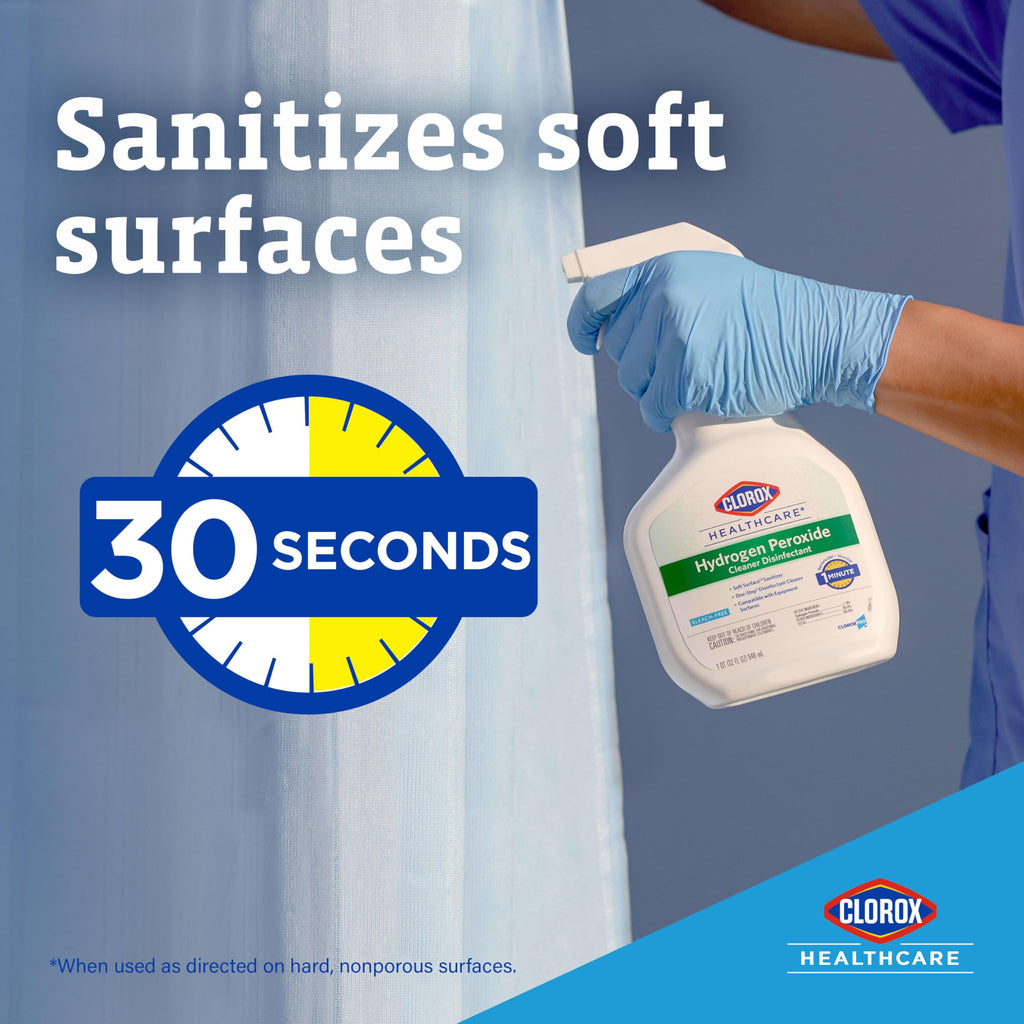 Buy now Clorox Healthcare Hydrogen Peroxide Cleaner Disinfectant Refill, Bleach Free, 128 Fluid Ounces (Package May Vary) at indiglob india