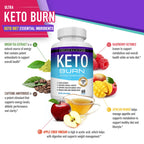 Keto Burn Pills Ketosis - 1200 Mg Ultra Advanced Natural Ketogenic Using Rapsberry Ketone Support Energy Focus Men Women 60 Capsules