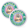 Badger Cuticle Cream, Deep Hydration for Dry, Cracked Cuticles & Hangnails, 100% Organic Cuticle Balm with Rich Shea Butter for Strong, Healthy Nails, Non-Greasy Cuticle Oil, .75oz Tin, 2-Pack