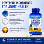 Berkley Jensen Glucosamine Chondroitin Triple Strength Complex with MSM and D3 Joint Supplement Tablets for Joint Support and Cartilages, NSF Certified, 200 Count (Pack of 1)