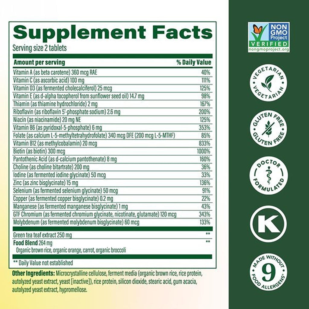 MegaFood Advanced Multivitamin for Women 55+ Doctor Formulated, 60 Tablets | For Healthy Aging, Immune Support, Bone and Brain Health, Choline, Methylated B12, Methylfolate, Vegetarian, 30 Servings