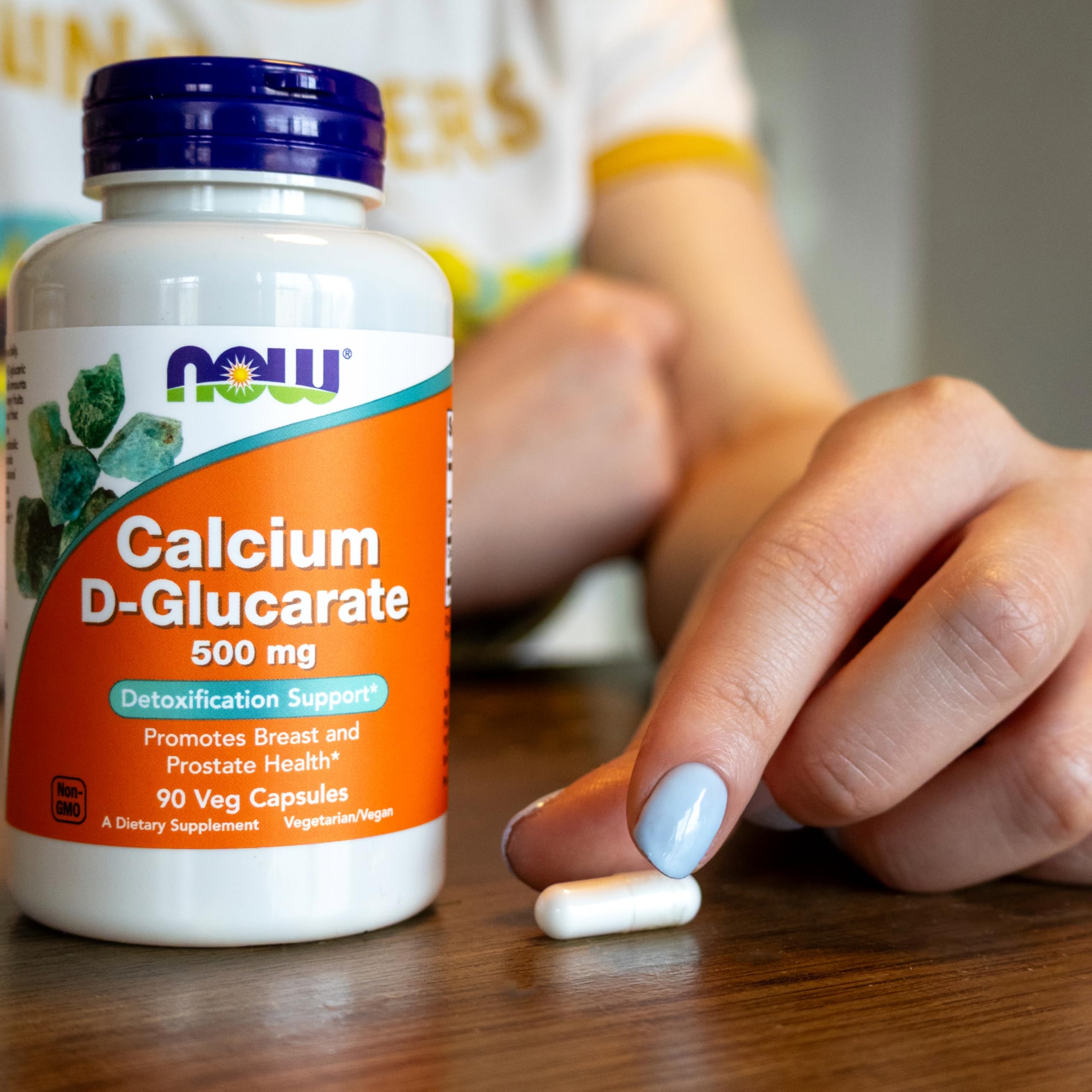 Buy now NOW Foods Supplements, Calcium D-Glucarate 500 mg, Detoxification Support*, 90 Veg Capsules at indiglob india