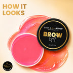BASK & LATHER Stronghold 24-Hour Brow Gel – Clear Eyebrow Gel with Castor Oil, Argan Oil & Basil Leaf – Flake-Free, Waterproof, Smudge-Proof Eyebrow Setting for Thicker, Fuller Brows, 20mL
