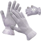 Buy now MIG4U Moisturizing Beauty Gloves Touchscreen Overnight Sleeping Glove for Women Dry Hands, Nighttime Lotion, Eczema, SPA, Cosmetic Treatment, Grey Purple 3 Pairs Size S/M at indiglob india