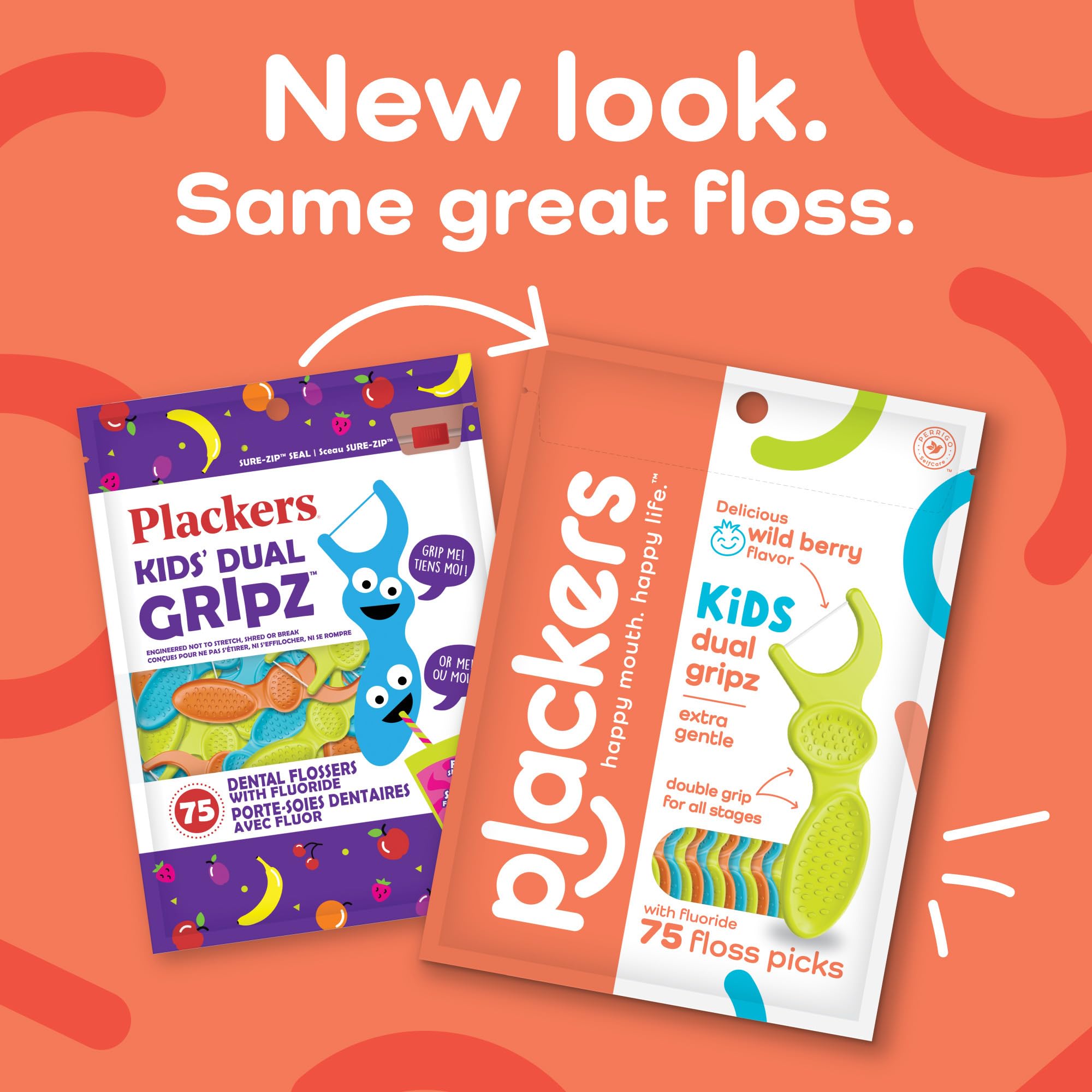 Buy now Plackers Kids Dental Floss Picks 75, Multicolor, Fruit Smoothie Swirl, Original Version, 300 Count (Pack of 4) at indiglob india