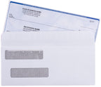 500 Self Seal QuickBooks Double Window Security Check Envelopes - for Business Laser Checks, Ultra Security Tinted, Self Adhesive Peel & Seal White, Size 3 5/8 x 8 11/16-24lb NOT for INVOICES (26865)