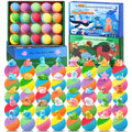 40 Kids Bath Bombs with Ocean & Jungle Animal Toys, Dual-Themed Gift Boxes