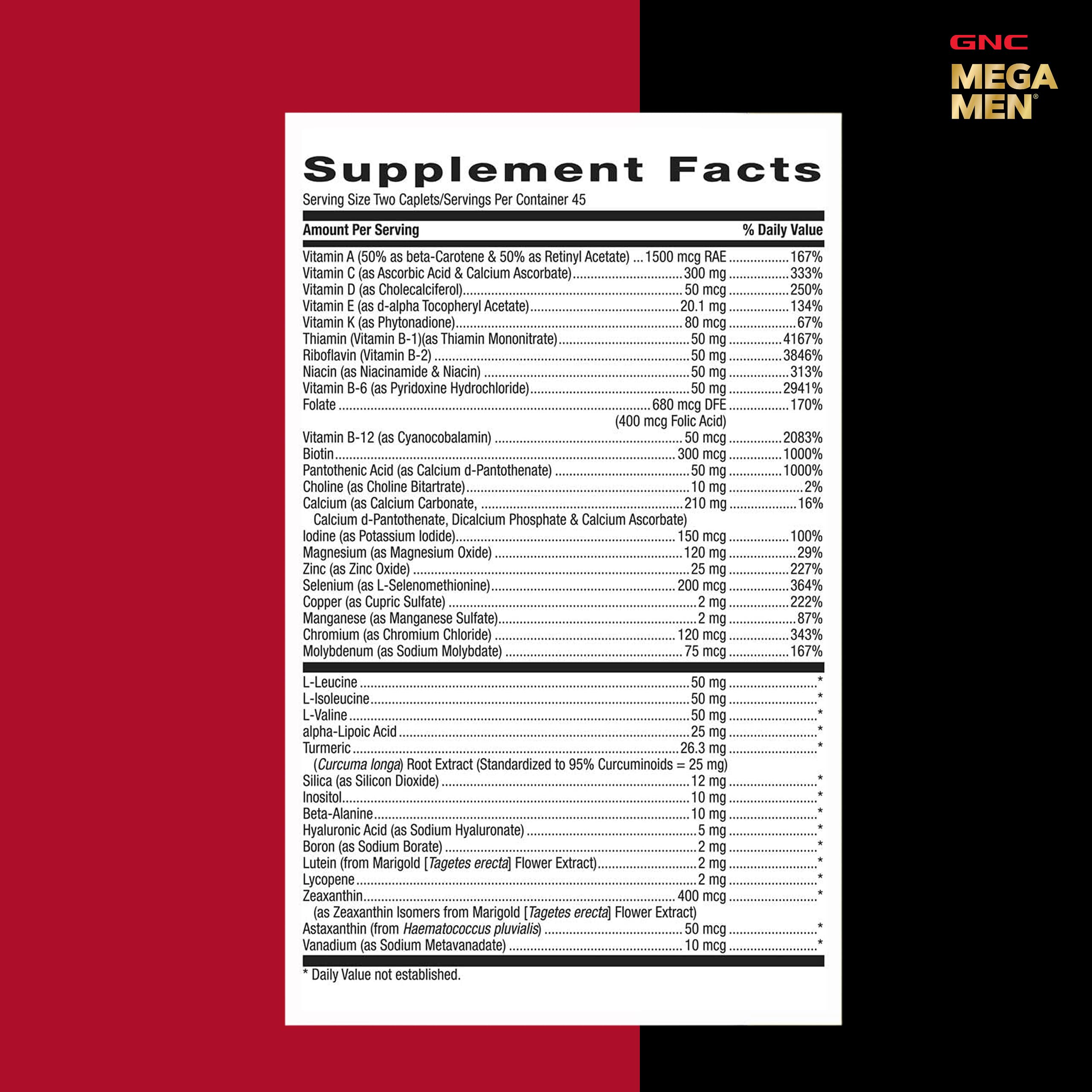 GNC Mega Men Sport Multivitamin, Performance & Muscle Function, 90 Count | Clinically Shown to Boost Nutrient Levels and Mental Wellbeing, with BCAAs and Carnitine for Muscle Performance and Energy