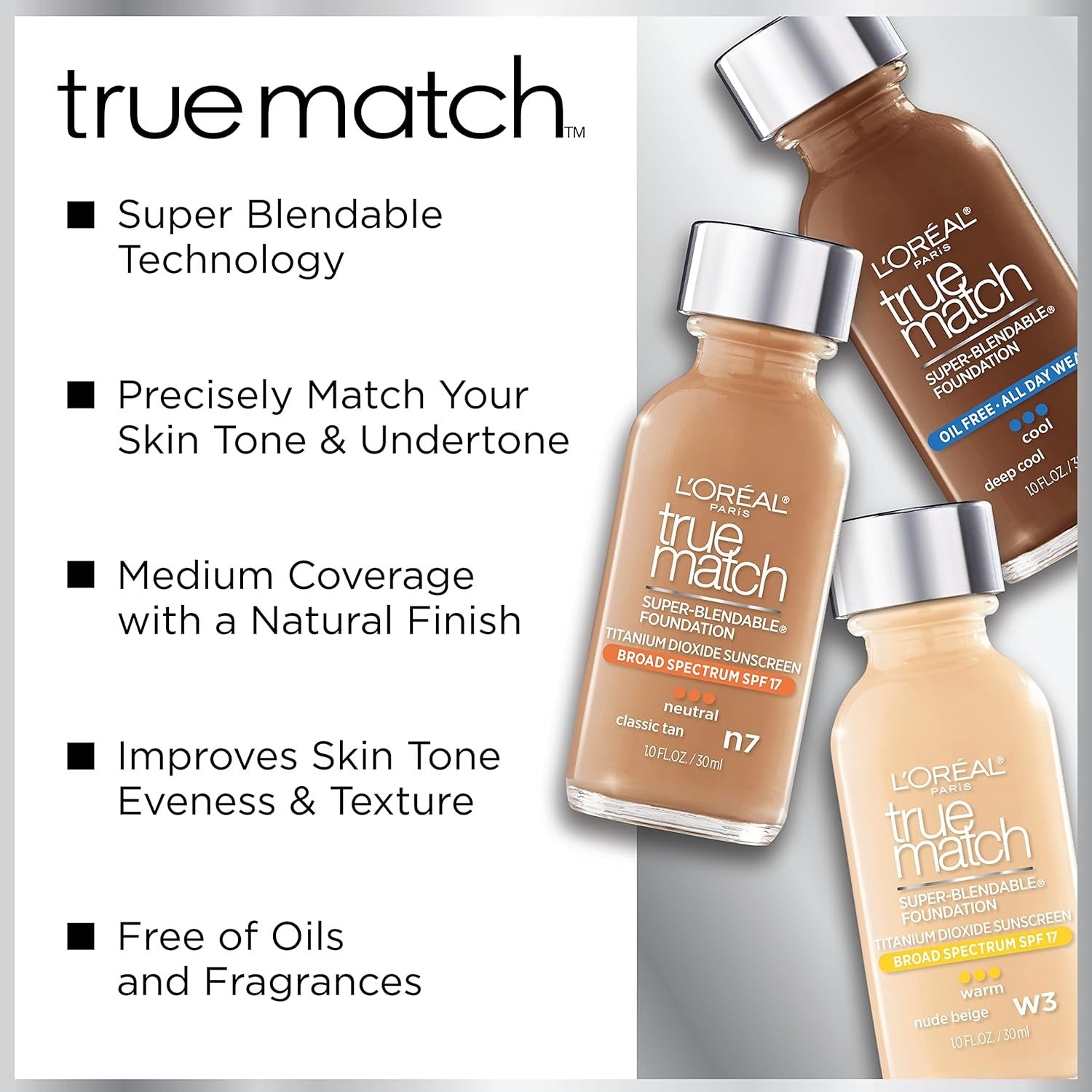 Buy now Lâ€™OrÃ©al Paris Makeup True Match Super-Blendable Liquid Foundation, Deep Cool C9, 1 Fl Oz, 1 Count at indiglob india