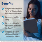 Jarrow Magnesium Glycinate, Support Relaxation & Healthy Sleep, 90 Capsules | 360mg per Serving, 90 Veggie Capsules, 30 Day Supply, Bioavailable Form of Magnesium, Gentle on Stomach