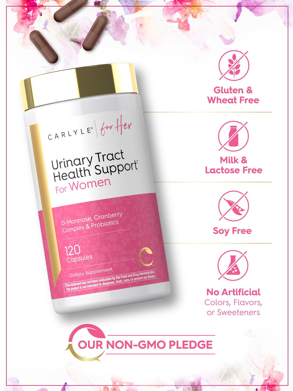 Carlyle Urinary Tract Health for Women | 120 Capsules | Relief for Women