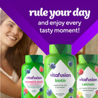 Vitafusion Biotin Gummies | 5000mcg | 100 Adult Gummy Vitamins | for Women & Men | Hair Skin and Nails Supplement | Blueberry Flavor | Gluten-Free Formula