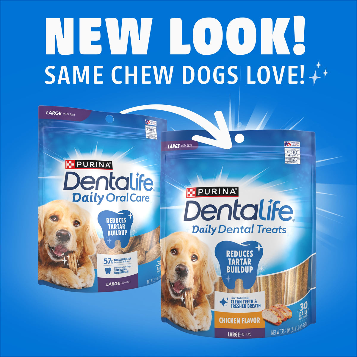 Dentalife Purina Daily Oral Care Dental Chews for Large Dogs - 90 ct.