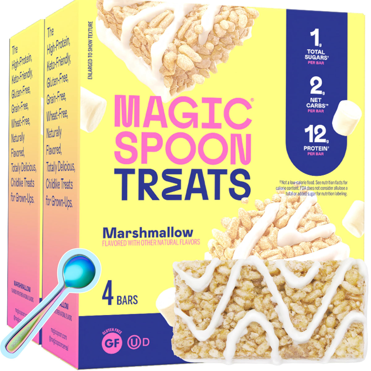 Magic Spoon Treats Marshmallow - 8 High Protein Bars, Gluten Free