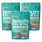 Zeolite Kids Detox Gummies, 9-in-1 Sugar-Free, Mixed Berry, 2 Pack | Extra Strength with Zeolite, Omega-3, Magnesium, Elderberry, Vitamin C, Milk Thistle, Vitamin D3, Zinc, B12