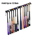 Hikeen Baseball Bat Rack Dugout Organizer Bat Holder for Storage 12 Bats, Foldable