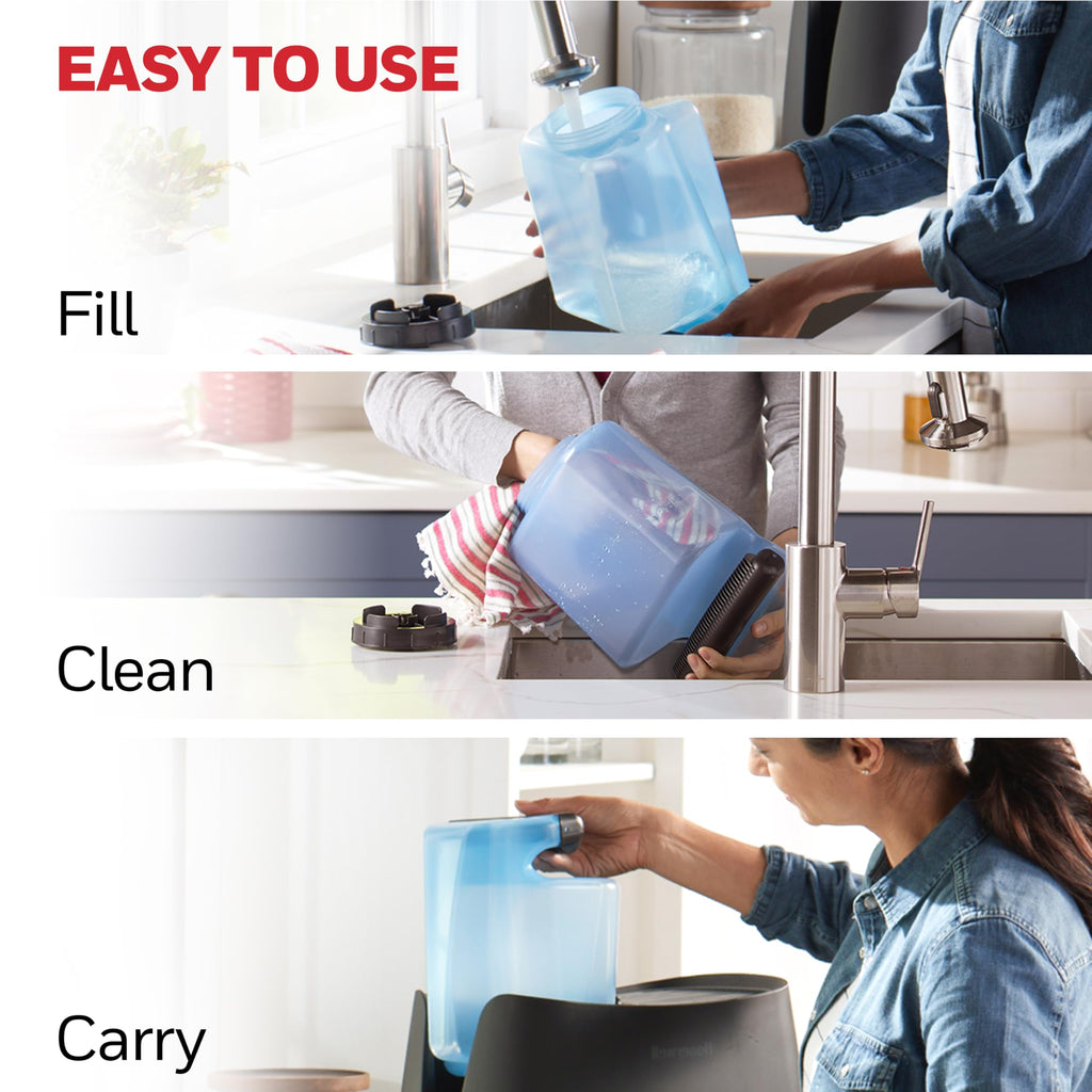 Buy now Honeywell Cool Moisture Humidifier For Bedroom, Medium Rooms, 1.1 Gallon, Invisible Moisture Humidifier for Baby, Kids, Quiet, Easy to Clean, UV Technology, Black, HCM350B at indiglob india