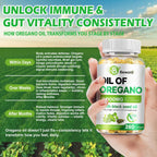 BEWORD Oil of Oregano with Black Seed Oil, 560 Softgels, 9000mg Per Serving | 2-in-1 Oregano Supplement for Immune Health with High Carvacrol & Thymoquinone | Plant-Based, Non-GMO