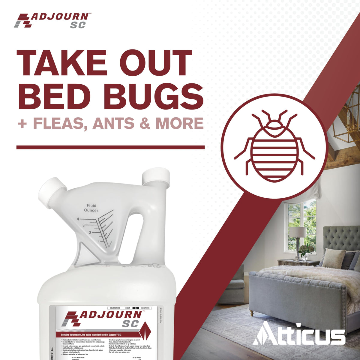 Atticus Adjourn SC Indoor/Outoor Insecticide (16oz) - Deltamethrin 4.75%
