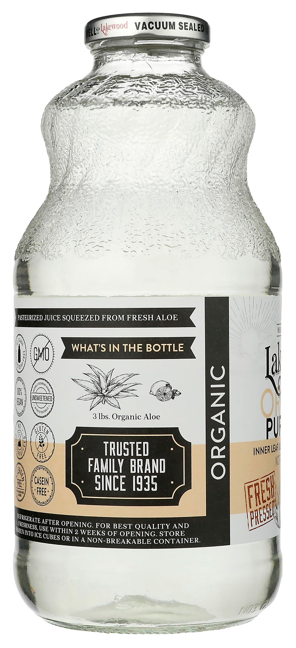 Lakewood Juice Aloe Vera ORG, 32 FO
