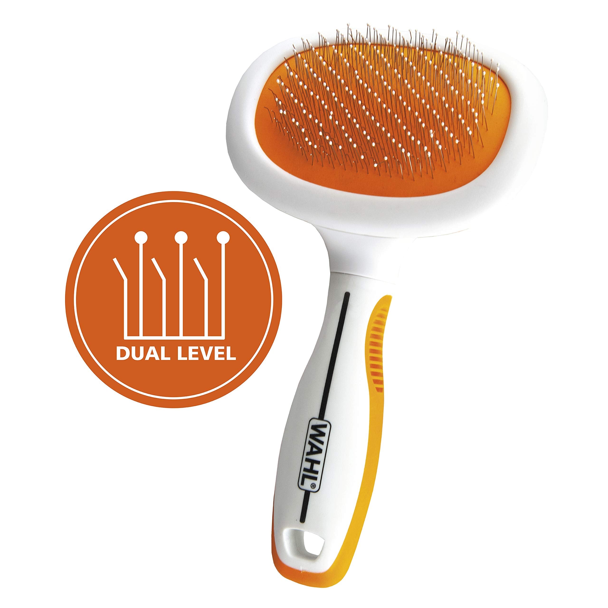Buy now Wahl Premium Patented Dual Level Sensitive Skin Pet Slicker ƒ?? Ergonomic handle makes Deshedding, Grooming and Brushing Comfortable for you and your Dog or Cat - 858500 at indiglob india