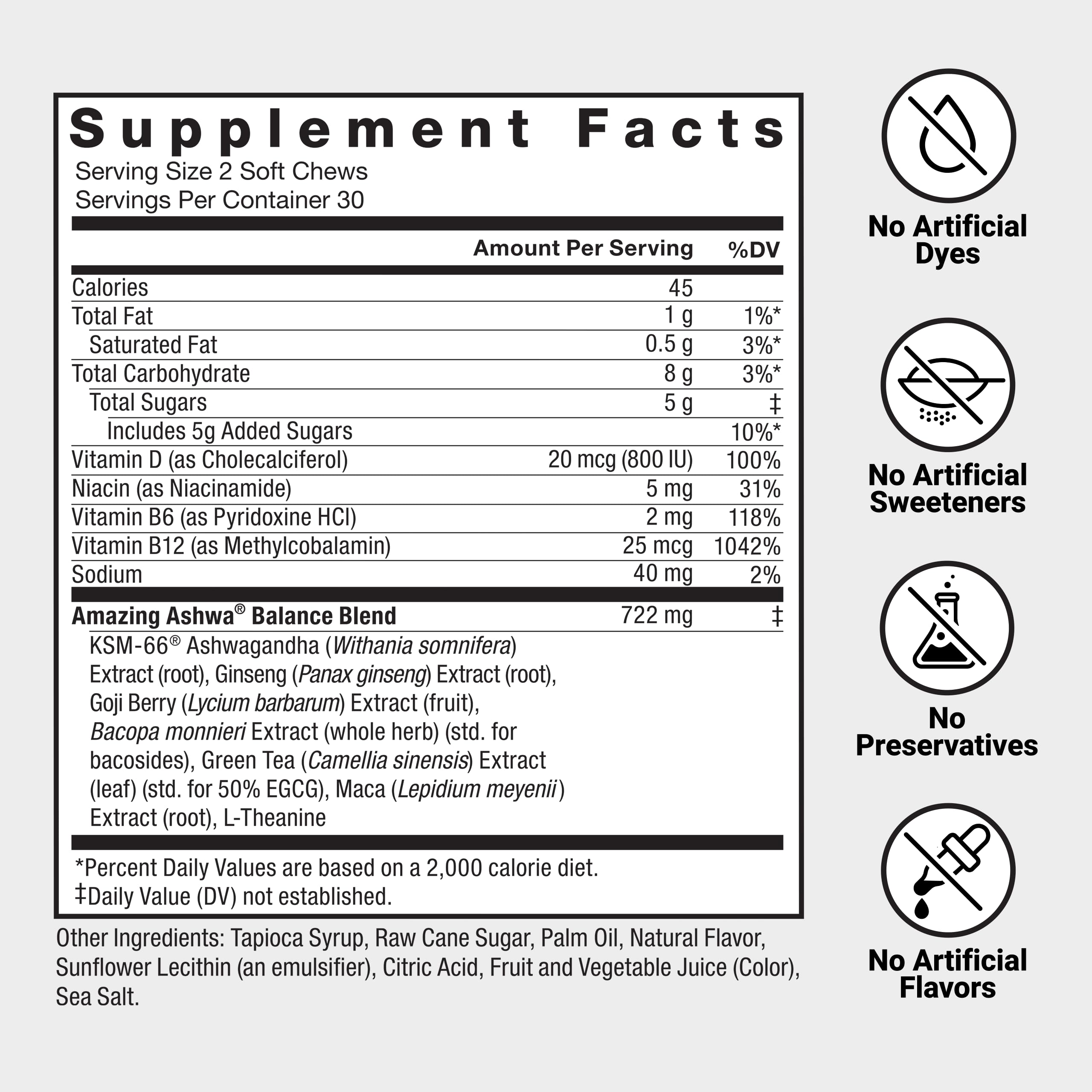 Force Factor Amazing Ashwa, Ashwagandha Supplement for Stress Relief | Memory, Focus, and Immune Support Health with KSM-66 Ashwagandha for Stress, 60 Soft Chews