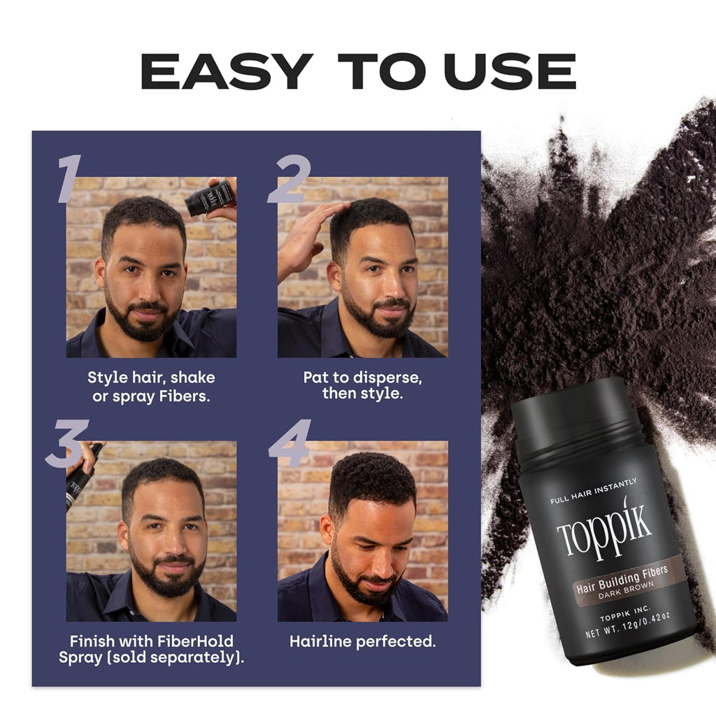 Buy now Toppik Hair Building Fibers, Fill In Fine or Thinning Hair Instantly Thicker, Fuller Looking Hair 9 Shades,4 size options at indiglob india