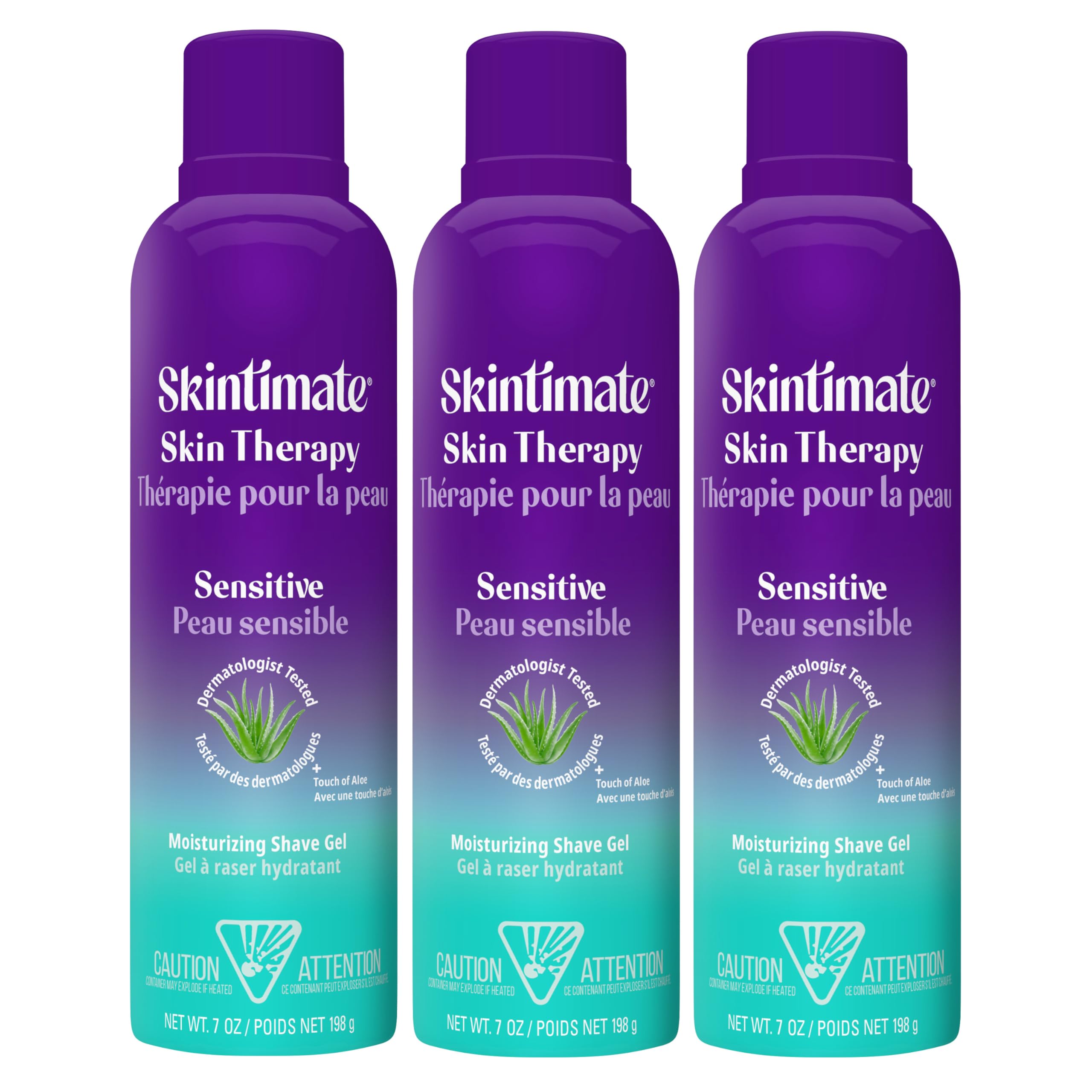 Skintimate Shaving Cream for Women, Shaving Foam, Sensitive Skin Scent, Pack of 3, 7 oz Each