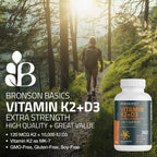 Bronson Vitamin K2 MK-7 + D3 10,000 IU Extra Strength, 360 Tablets | 120 mcg Vitamin K2 as MK-7 per Tablet, Bone Health Support, Non-GMO, Gluten-Free & Soy-Free