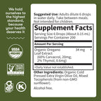 Garden of Life Organics Oil of Oregano Seasonal Drops 1fl oz (30 mL) Liquid, Concentrated Plant Based Immune Support - Alcohol-Free, Organic, Non-GMO, Vegan & Gluten Free Herbal Supplements