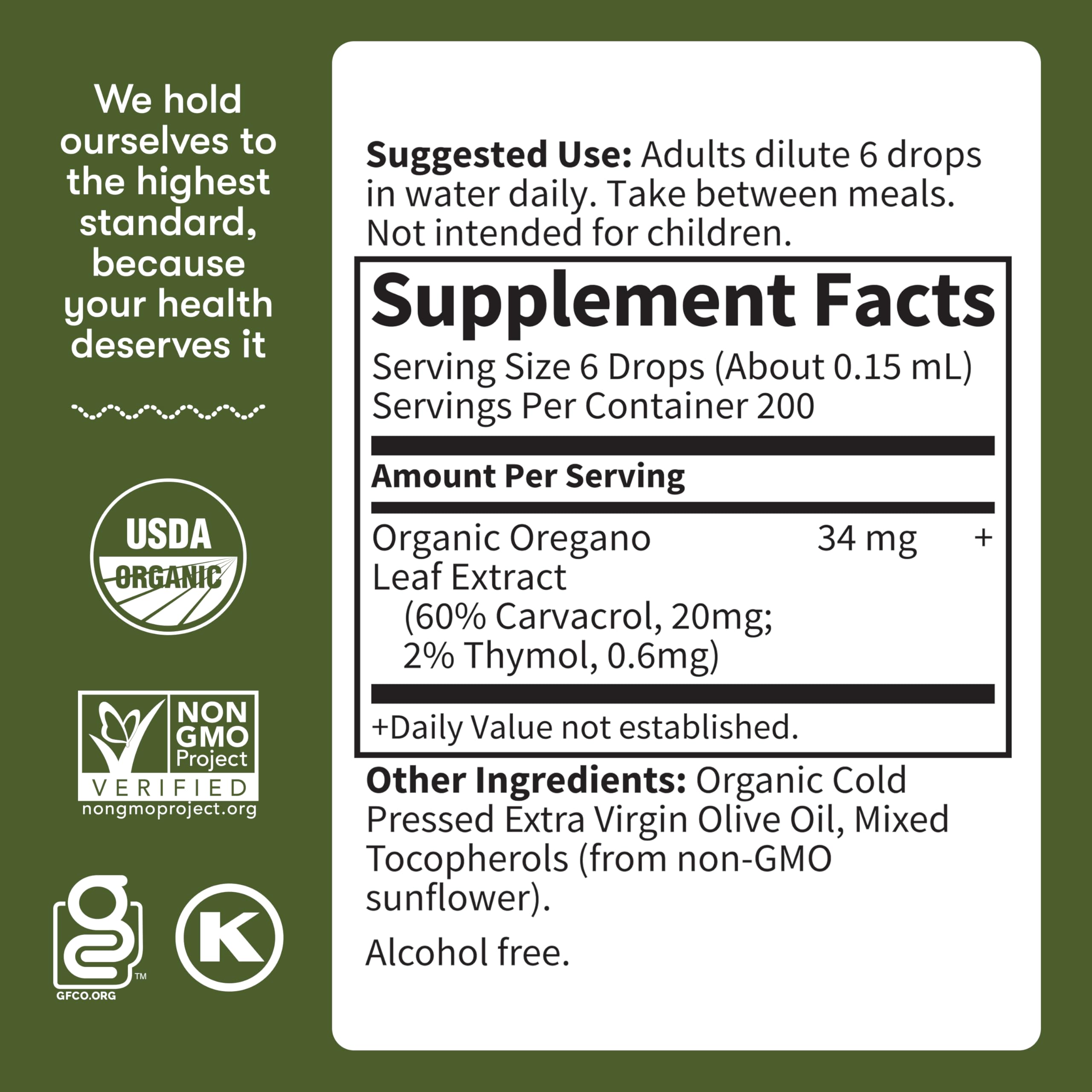 Garden of Life Organics Oil of Oregano Seasonal Drops 1fl oz (30 mL) Liquid, Concentrated Plant Based Immune Support - Alcohol-Free, Organic, Non-GMO, Vegan & Gluten Free Herbal Supplements