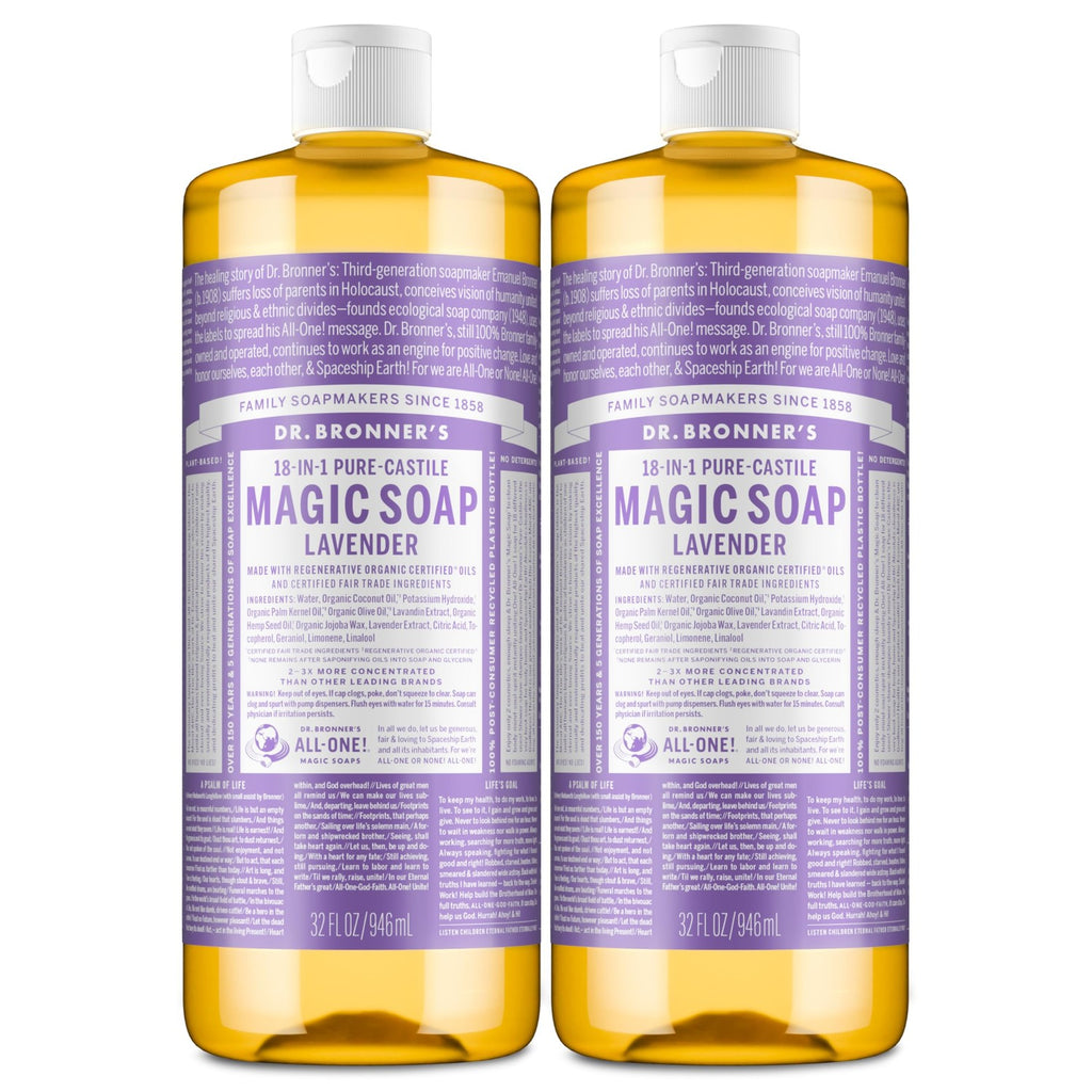 Buy now Dr. Bronner's Magic Soap-Pure-Castile Liquid Soap (Lavender, 8 ounce)-Regenerative Organic Certified Oils, 18-in-1 Uses: Body, Hair, Laundry, Pets & Dishes, Concentrated, Vegan, Non-GMO at indiglob india