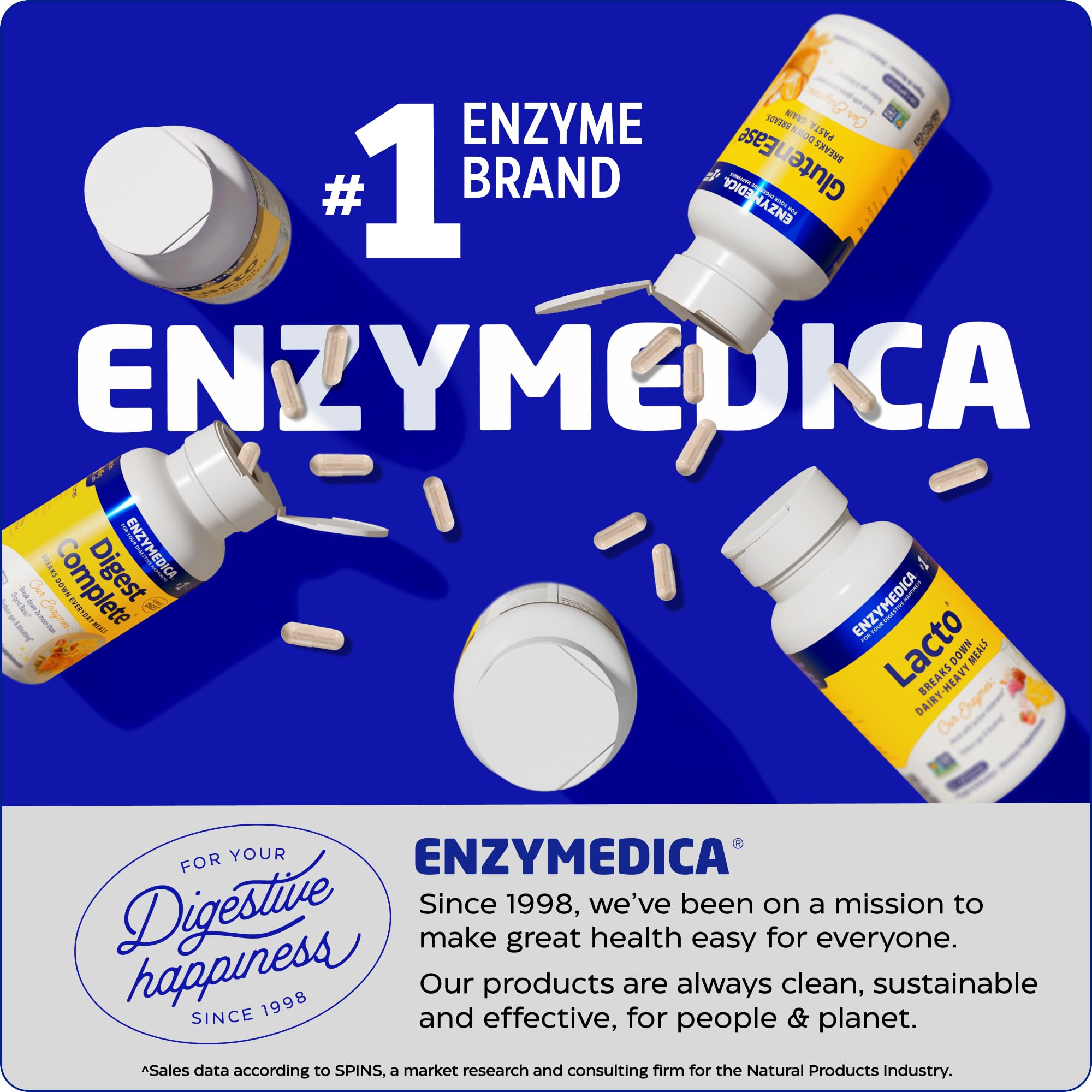 Enzymedica Digest Spectrum - Helps Gas & Bloating - 30 Capsules | Digestive Enzyme Supplement for Women & Men, Enzymes for Digestion, Gut Health, & Multiple Food Intolerances