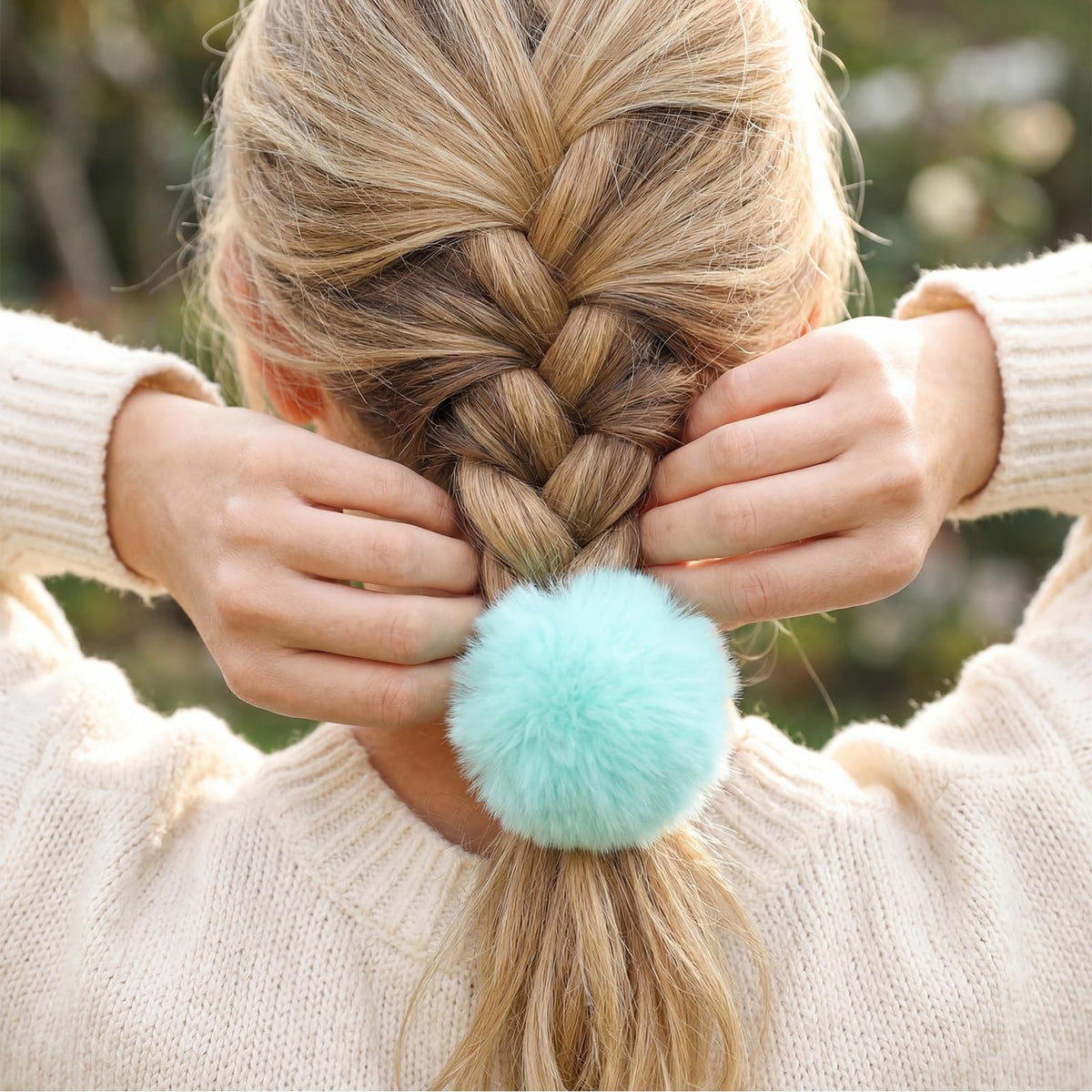 Pom Pom Hair Ties 16 Pcs Hair Ties for Girls Ball Scrunchies Hair Accessories for Women(2 inch,Multi-color)