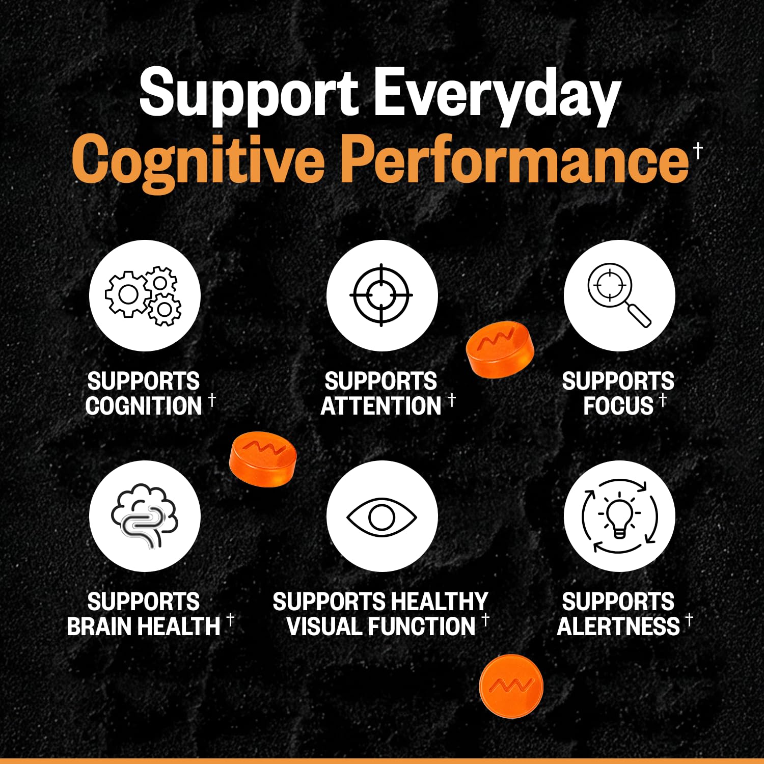ONNIT Alpha Brain Neuro Focus Gummies, Omega-3 Brain & Eye Support, 90 Ct | IGEN Non-GMO Tested vegan gummies; Omega-3s, Lutein, Zeaxanthin & caffeine; brain, eye & focus support for men & women