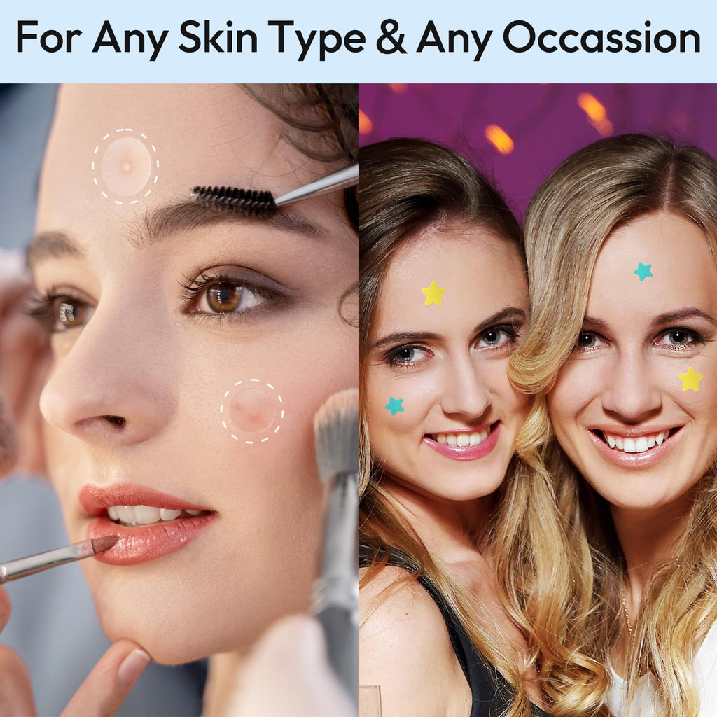 Pimple Patches for Face 335 Patches-255 Round & 80 Star Cute Coloful Acne Patches,Hydrocolloid Pimple Patch Colorful Spot Stickers w/Tea Tree, Salicylic Acid & Cica Oil| Classic & Fashion Zit Covers